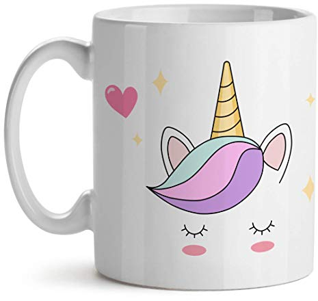 Kadoo Regalos Taza Personalizada Infantil Cara Unicornio Con Nombre