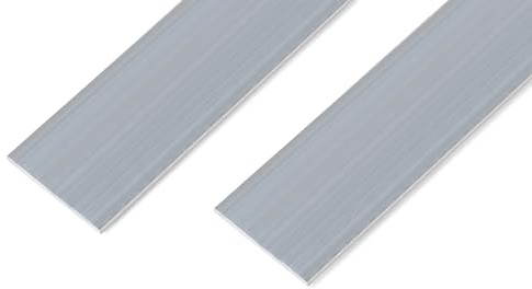 Alberts 499761 Flachstange | Aluminium, natur | 1000 x 60 x 3 mm | 2er Set