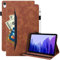 Rosbtib Coque pour Lenovo Tab P11 2021 (TB-J606F/TB-J606X) - Housse Protecteur Multi-Angle Cuir Senior Affaires Étui Léger et Antichoc Poche de Document avec Fonction Support, Marron
