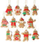 12 Stücke Lebkuchenmann Anhänger Lebkuchenmann Dekoration Lebkuchenmann Figur Christbaumschmuck Set Weihnachtsdeko Figuren Set Weihnachtlicher Baumschmuck Anhänger Für Festliche Home Party Kinder