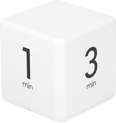 Cube Timer, Küchentimer Kinderübungstimer Schwerkraftsensor Kubischer digitaler Timer mit Display Zeitmanagement für Küche Schulbüro(1-3-5-10 Minutes)