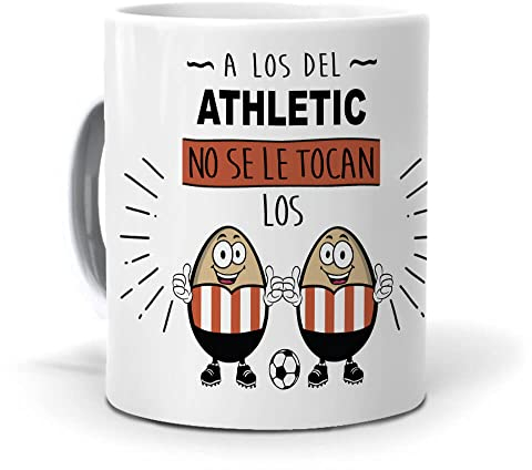 Taza Athletic para Niños | A los del Athletic no se le tocan los … | Accesorio para Hinchas | Regalos para Fanáticos del Fútbol | Taza de Té Aupa Athletic | Cerámica de Calidad | Capacidad 350 ML