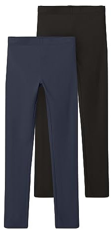 NAME IT Jungen NKFVIVIAN 2P Legging L NOOS 13205781, Dark Sapphire/Packed with BLAC, 86/92