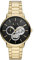 Armani Exchange orologio per uomo, movimento cronografo e cassa orologio per 42 mm con cinturino in acciaio inossiorologio perbile, pelle o silicone, Tono oro e nero