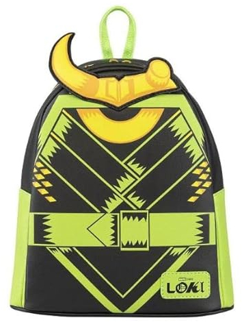 Funko Marvel Studios Sylvie Mini-Rucksack, leicht, Loki TV-Serie, Schwarz/Grün/Gold, 8.25” W x 11.5” H x 4” D, Mini Rucksack