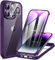 CENHUFO Compatible with iPhone 14 Pro Max Case Built-in Glass Screen Protector with Camera Lens Protector, 360 Full Body Protective Phone Case for iPhone 14 Pro Max Case Shockproof -Purple