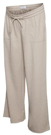 MAMA.LICIOUS Damen MLMALIN JRS. Straight Pant Umstandshose, Oatmeal/Detail:Melange, Small