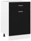 vidaXL Schubunterschrank Lyon Schwarz 50x46x81,5 cm Holzwerkstoff, Küchenschrank, Gastronomieschrank, Gastro Möbel, Küchenmöbel, Aufbewahrungsschrank
