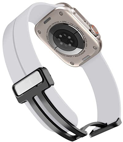 MroTech Cinturino Compatibili con Apple Watch 49 mm Cinturino 45 mm 44 mm 42 mm,Cinturino in Sport Silicone Ricambio per iWatch 8 7 6 5 4 3 2 1 SE Ultra 49mm 45mm 44mm 42mm Sportivi Band,Grigio