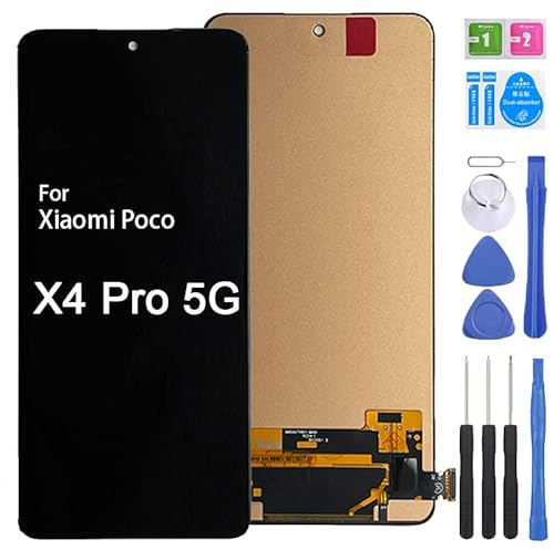 iYAiYO Pantalla Incell Digitalizador Pantalla Táctil Reemplazo Compatible con Xiaomi Poco X4 PRO 5G 2201116PG Pantalla Completa con Herramientas-Negro