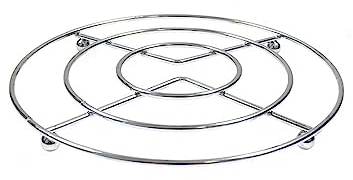 PNJB, Hot Pan Pot Stands - Stainless Steel Round Trivet Holder Kitchen New, Table Ring, Kitchen Heat Resistant Hot Pan Round Steamer Rack, Holder For Kitchen Accessories, (1)