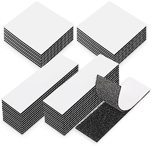 EOTW Klettband Selbstklebend Extra Stark, Doppelseitiges Klettverschluss Selbstklebend Schwarz für Wände/Boden/Tür/Gläser/Metalle