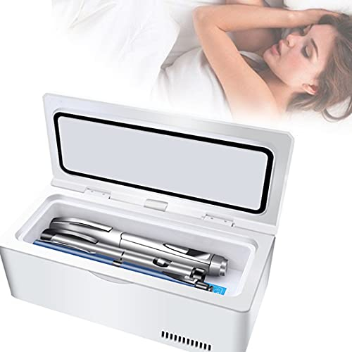 Estuche Enfriador de insulina, Mini refrigerador para Diabetes, Enfriador de insulina portátil, para Viajes, al Aire Libre, Camping, Enfriador de insulina portátil de Trabajo, 2 baterías