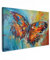 MuchoWow© Bilder 60x40 cm Wohnzimmer Deko Modern Wandbild Foto auf Leinwand Bild Schlafzimmer Room Decor Geschenke Kunstdruck - Bunt - Schmetterling - Farben - Kunst - Malerei
