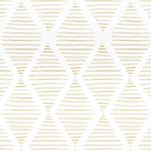 Arthome vinilo adhesivo muebles Raya Beige 44cmx3m Geométrico Moderno Removible Papel Pintado para Cuarto Baño Autoadhesivo Contacto Papel Adhesivo Pegatina Impermeable