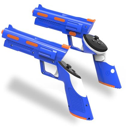 BeisDirect 2 x Halterung für Quest 3 blaues Gamepad Schießhalterung für Quest3 Gamepad-Controller Hülle VR-Spielzubehör