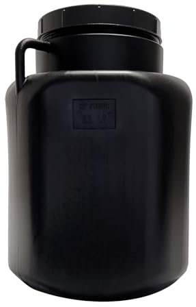 BAUPROFI Fass quadratisch 50l schwarz | Weithalsfass lebensmittelecht Camping lagern Regenfass