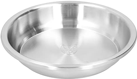 Qcwwy Plato Hondo Pulido Espejo de Acero Inoxidable, Plato para Servir Sopa y Ensalada Resistente para Cocina Casera, Juego de Cena Apilable de Forma Redonda (Plato hondo Lizi 304: 26cm)