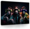 WallArena - Leinwand Bilder - 3 Affen Abstrakt Musik - 100x75 cm Leinwandbilder - Bild auf leinwand - Wandbild XXL groß Wandbilder für Wohnzimmer Schlafzimmer Wohnzimmerbilder Modern