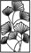 CREATCABIN Ginkgo-Blatt-Wanddekoration Metall,Schwarze Blätter,Wandbehang,Dekor,Eisen-Wandkunst,Minimalistische Ginkgo-Linien,Silhouette,Skulptur,Dekoration,Schild,Rechteckiger Rahmen Für Yoga,30x20cm