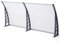 Vordach Haustür 200cmX90cm Markise Regenschutz Rundbogen Markisenregenschutz ÜBerdachung Wetterfest Outdoor Garten TransVparentes Grau