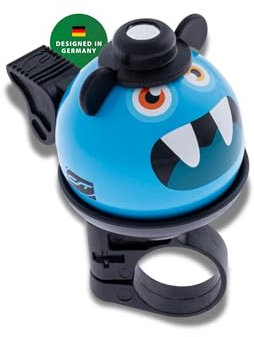 CONTEC Fahrrad-Klingel Beast Blau, Bike-Glocke, Bell, 22,2 mm Durchmesser, Universal-Halterung, verstellbar, laut, für Kinder Mädchen und Jungen, Aluminium