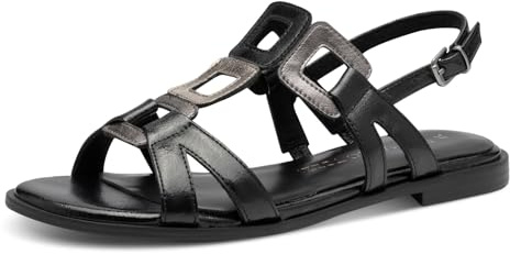 Marco Tozzi Damen Sandalen flach mit Schließe Elegant