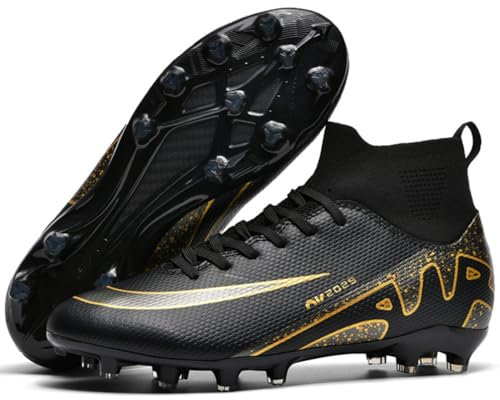 WOWEI Fußballschuhe Herren Professionelle Fussballschuhe High Top Spike Cleats Outdoor Athletics Fußballschuhe Jungen Trainingsschuhe Turnschuhe (Fuss-9, 42EU)