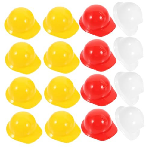HAWILLOSCH 30 Pezzi Mini Casco Di Sicurezza Per Casco Di Costruzione Miniatura Per Decorazione Torta Animali Domestici Di Sicurezza Per Animale Bottiglia