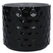 Gisela Graham Cache-pot en céramique nid d'abeille noir brillant