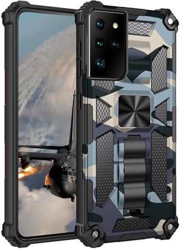 xinyunew Compatibile con Cover Samsung Galaxy S21 Ultra 5G Smartphone,Compatibile con Samsung Galaxy S21 Ultra 5G Cover Grado Militare Protezione Full Body : Case Antiurto 3 Strati (Blu Navy)