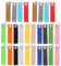 AstarFavor 28 Stück Schlüsselanhänger Filz, Schlüsselanhänger Rohling mit Ring Bunter Filzanhänger 13 x 3 CM Beschriftbar Schlüsselring für DIY Handwerk Dekoration Taschen Basteln