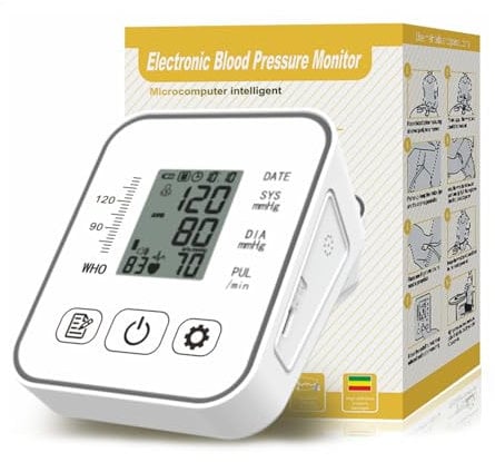 Oberarm-Blutdruckmessgerät,Blutdruckmessgerät,Digitaler Blutdruckmesser,Blutdruck Messgerät für den Heimgebrauch,Vollautomatisches Blutdruckmessgerät große Manschette,2 x 99 Speicher
