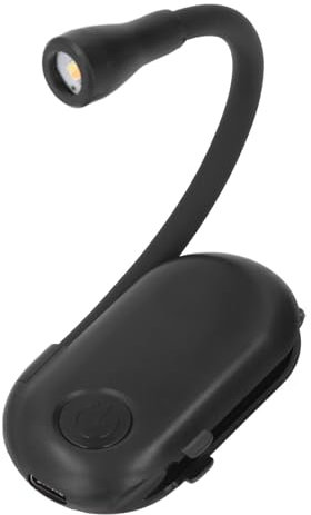 Depisuta Wiederaufladbare Buchlampe zum Lesen, kleine Buchlampe mit 3 Lichtstufen, leichte Leselampen zum Anklemmen, augenschonende LED-Lampe zum Lesen im Bett, Leselampe neben dem Bett zum