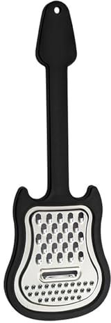 Forma de guitarra creativa rallador de queso y comida de acero inoxidable resistente, diseño ergonómico de mango fácil de usar