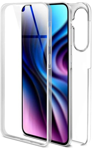 ONEFLOW Touch Case für Samsung Galaxy A36 5G Hülle 360 Grad Komplett Schutz beidseitig, Handyhülle mit Displayschutz, TPU Schutzhülle durchsichtig vorne und hinten stoßfest, Klar
