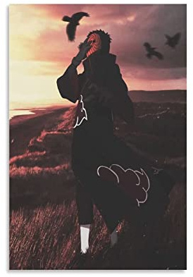WQBYDS Leinwand Wandkunst Malerei 30 * 50cm Senza Cornice Poster Anime Obito Uchiha.1 Wall Art Soggiorno