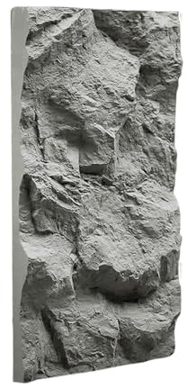 Wandverkleidung Selbstklebend Easy Cut 3D Faux Stone Wall Panels Grau, Lightweight PU dekorative Wände Verkleidung, einfache DIY-Installation für Indoor Outdoor(Light Gray,1pack)