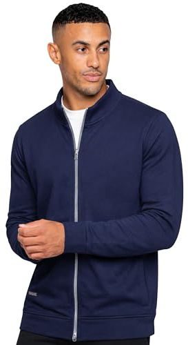 989Zé ENZO Mens Sweatshirt Long Sleeve Funnel Neck Zip Up Casual Regular fit Fleece Jumper