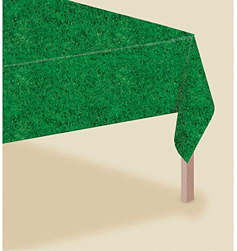 Amscan International Kunststoff-Tischdecke, Gras-Design, Grün