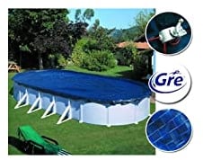 Gre CIPROV821 - Winterabdeckung für ovale Pools 800 x 470 cm, 120 g/m². Poolabdeckung zum Schutz des Poolwassers