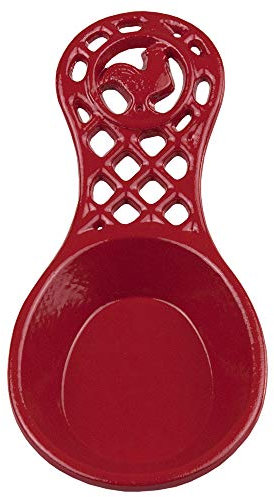 Home Basics Cucchiaio in ghisa Rooster Sr44172, Acciaio, Rosso