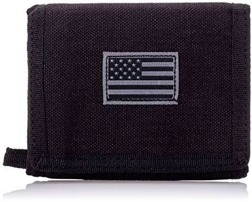 RAPDOM Mens Tactical Tactical Wallet, Black, 4.75 x 3.5 x .75