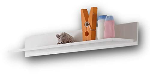 Stella Trading BIBO Babyzimmer Wandboard in weiß - vielseitig einsetzbares Wandregal für Ihr Babyzimmer - 95 x 15 x 22 cm (B/H/T)