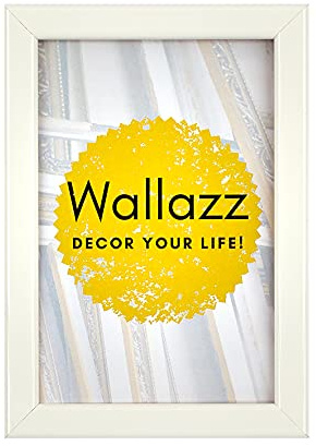 Wallazz Cornice Portafoto in Legno 24x30cm Bianco - Cornice per Foto con Vetro Sintetico Infrangibile - Porta Foto Decorativo - Made in Italy