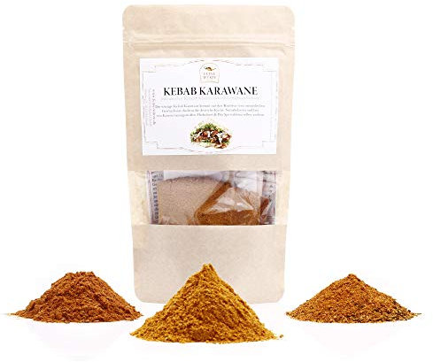 Kebab Karawane | Gewürzset | Döner-Gewürz | Shawarma-Gewürz | Jemenitisches Kebab Gewürz | orientalsische Küche | Premium Qualität | glutenfrei | 85g
