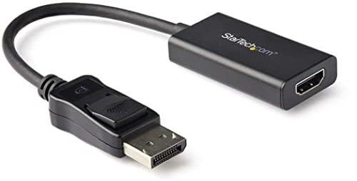 Adaptador DisplayPort a HDMI - 4K 60Hz - Convertidor Activo de Vídeo DisplayPort 1.4 a HDMI 2.0b 4K de 60Hz con HDR10 - Adaptador Tipo Dongle DP a HDMI de 4K para Monitor o TV - Pestillo (DP2HD4K60H)
