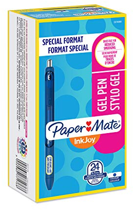 Paper Mate InkJoy Gelstifte | mittlere Spitze (0,7 mm) | schwarz | 24 Stück