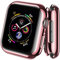 AVANA Funda para Apple Watch 6/5/4/SE de 44 mm, protector de pantalla de silicona TPU para iWatch 360°, funda protectora Slim Fit Case Allround – Rosado