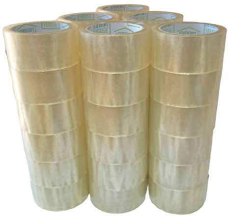 Todo Hogar Rollos de Cintas Adhesivas de Embalar, Cinta Adhesiva para Paquetes - 48mm x 132m (36, Transparente)